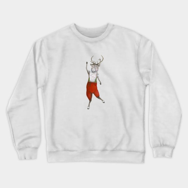 Reindeer Crewneck Sweatshirt by Jahna Vashti